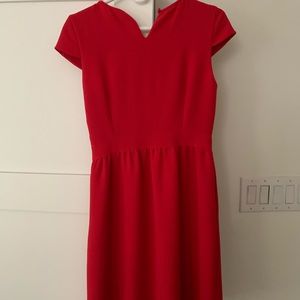 Cherry Red JCrew Cap Sleeve Dress